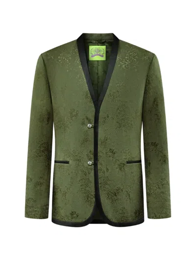 Shanghai Tang Single-breasted Blazer In Green