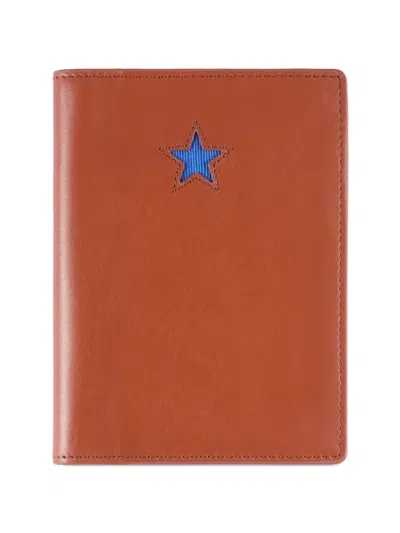 Shanghai Tang Star Passport Holder In Brown