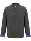 Shanghai Tang Tang Cashmere Cardigan In Grey