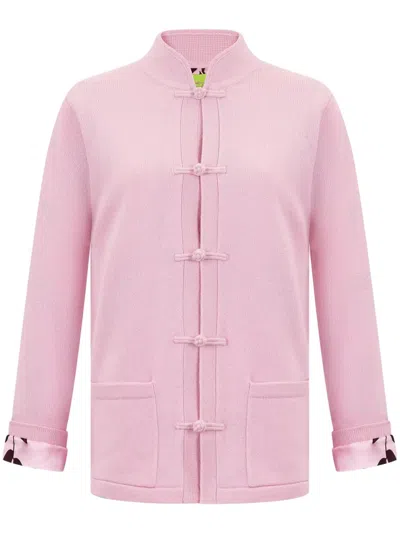 Shanghai Tang Tang Cashmere Cardigan In Pink