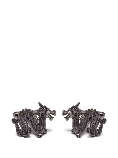 Shanghai Tang Tang Dragon Cufflinks In Black