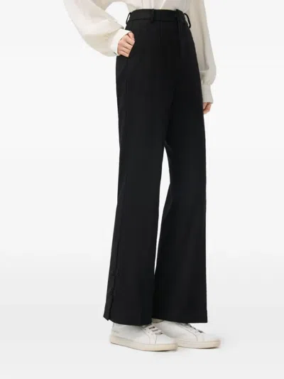 Shanghai Tang Tang Flared Trousers In Black