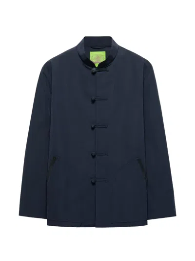 Shanghai Tang Tang Frog-fastening Jacket In Blue