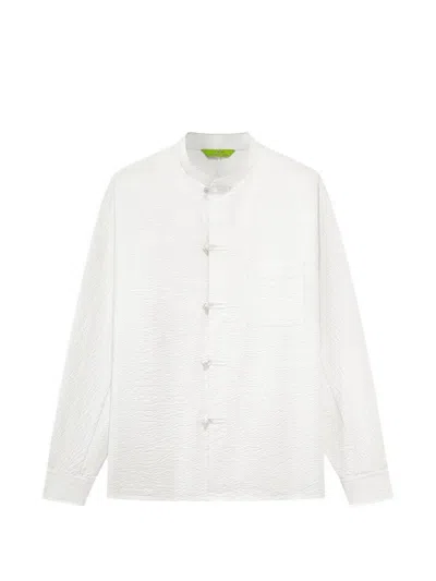 Shanghai Tang Tang Frog-fastening Shirt In White