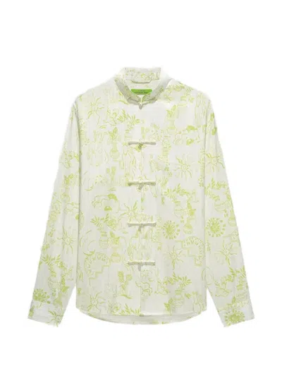 Shanghai Tang Tang Jacquard Shirt In Green