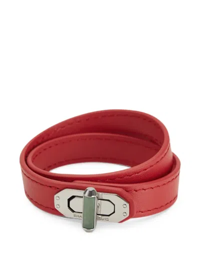 Shanghai Tang Tang Locket Wrap Bracelet In Red