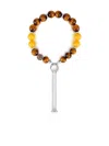 Shanghai Tang Tang Of Earth Tiger-eye Bracelet In Brown