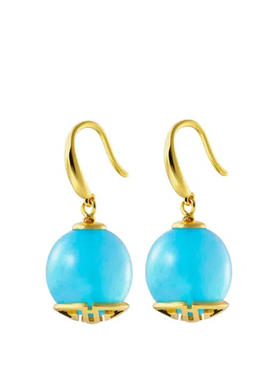 Shanghai Tang Tang Of Water Earrings In Blue