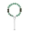 Shanghai Tang Tang Of Wood Jade Beaded Bracelet In Silver