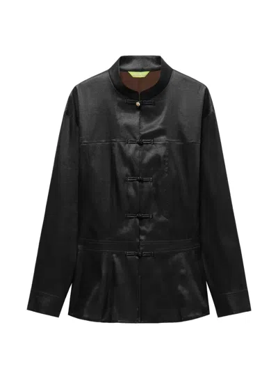 Shanghai Tang Tang Peplum Jacket In Black