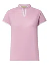 Shanghai Tang Tang Playmaker Band-collar Short-sleeve T-shirt In Pink