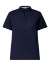 Shanghai Tang Tang Playmaker Collared Short-sleeve T-shirt In Blue