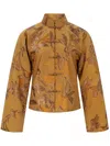 Shanghai Tang Tang Shirt Jacket In Brown