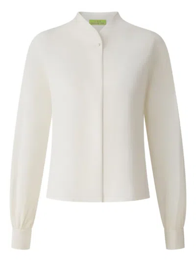 Shanghai Tang Tang Silk Blouse In White