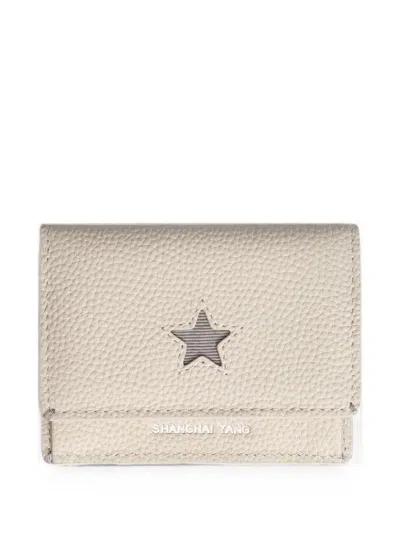 Shanghai Tang Tang Star Billfold Wallet In White