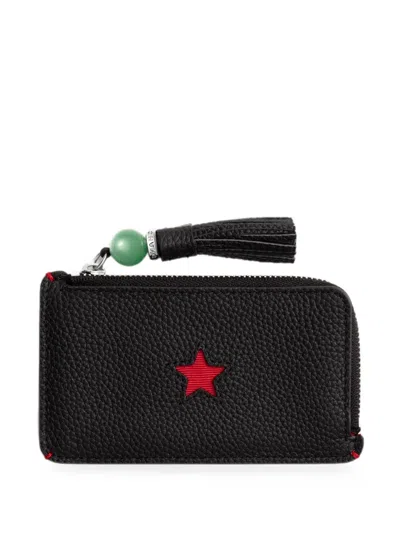 Shanghai Tang Tang Star Zip-fastening Cardholder In Black