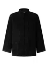 Shanghai Tang Tang Suede Jacket In Black