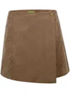 Shanghai Tang Tang Suede Mini Skorts In Brown