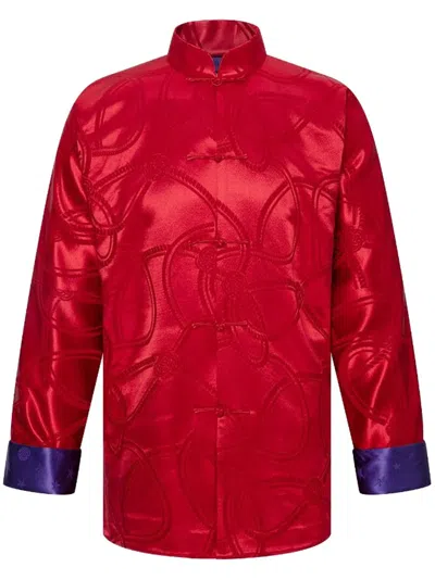 Shanghai Tang Tang Two-tone Jacket In Rot