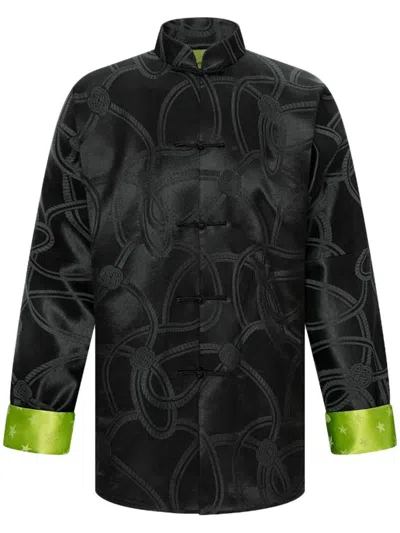 Shanghai Tang Tang Two-tone Jacket In Schwarz