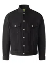 Shanghai Tang Textured Denim Jacket In Black