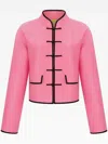 Shanghai Tang Textured Jacket In Pink