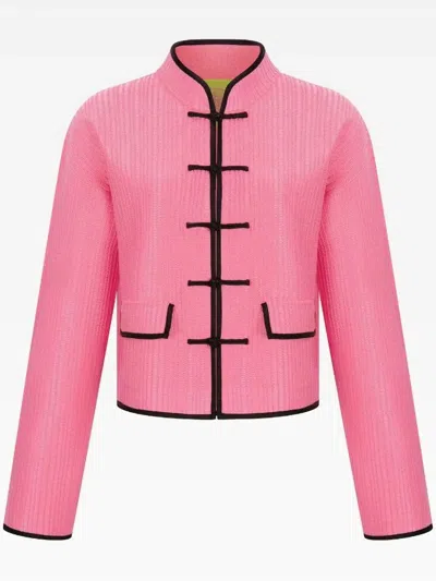 Shanghai Tang Textured Jacket In Pink