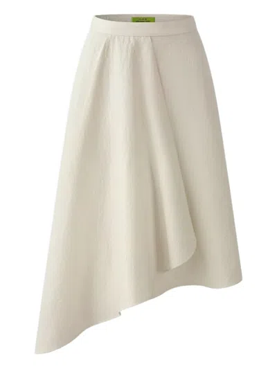 Shanghai Tang Textured-fabric Skirt In White
