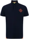 Shanghai Tang The Year Of The Snake Polo Shirt In Blue