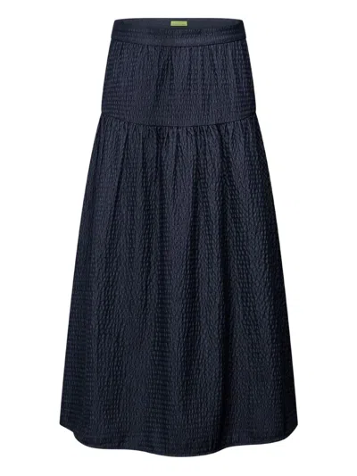Shanghai Tang Tiered Skirt In Blue