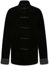 Shanghai Tang Velvet Tang Jacket In Black