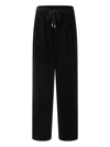Shanghai Tang Velvet Tang Trousers In Black