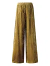 Shanghai Tang Velvet Wide-leg Trousers In Brown