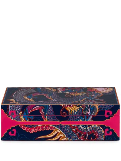 Shanghai Tang Vivid Dragon Lacquer Jewellery Box In Animal Print