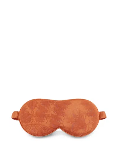 Shanghai Tang Watersky Jacquard-silk Eye Mask In Orange