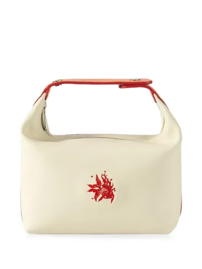 Shanghai Tang Watersky Leather Toiletry Case In Green