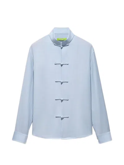 Shanghai Tang Wool Shirt In Blue