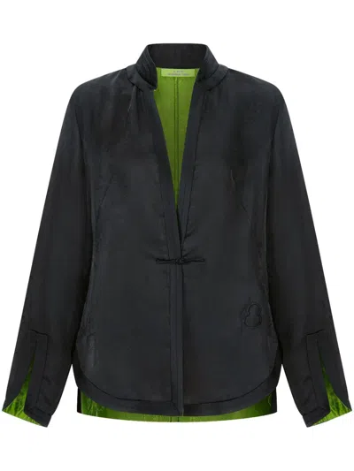 Shanghai Tang X Chen Man Silk Jacket In Black