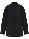 Shanghai Tang X Chen Man Stand-up Collar Blouse In Black