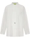 Shanghai Tang X Chen Man Stand-up Collar Blouse In White