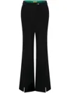 Shanghai Tang X Chen Man Velvet Flared Trousers In Black