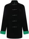 Shanghai Tang X Chen Man Velvet Tang Jacket In Black
