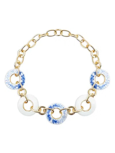 Shanghai Tang X Jacky Tsai Porcelain Necklace In Gold