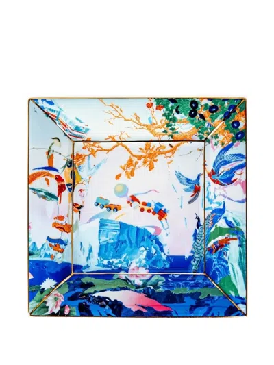 Shanghai Tang X Jacky Tsai Square Tray In Multi