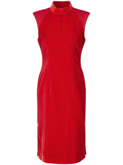 Shanghai Tang X Jacky Tsai Samt-qipao In Rot