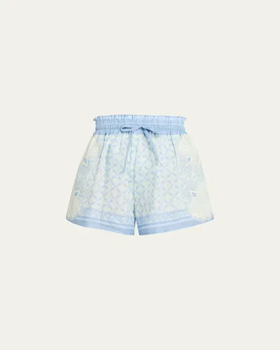 Shani Carly Drawstring Shorts In Blue