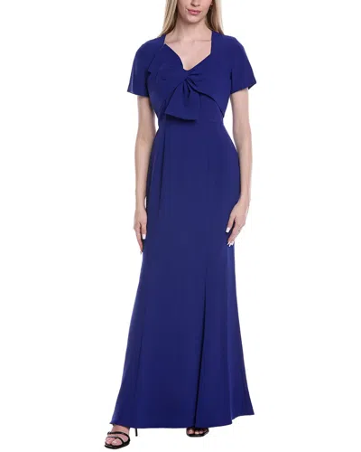 Shani Crepe Gown In Blue