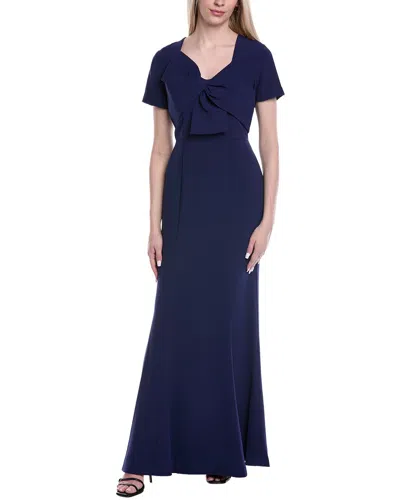 Shani Crepe Gown In Blue