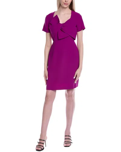 Shani Crepe Sheath Dress In Purple