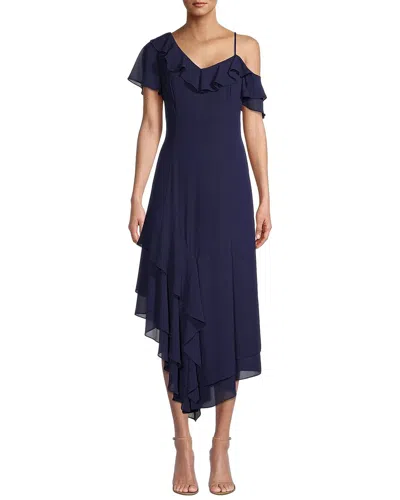 Shani Embellished Midi Dress In Blue